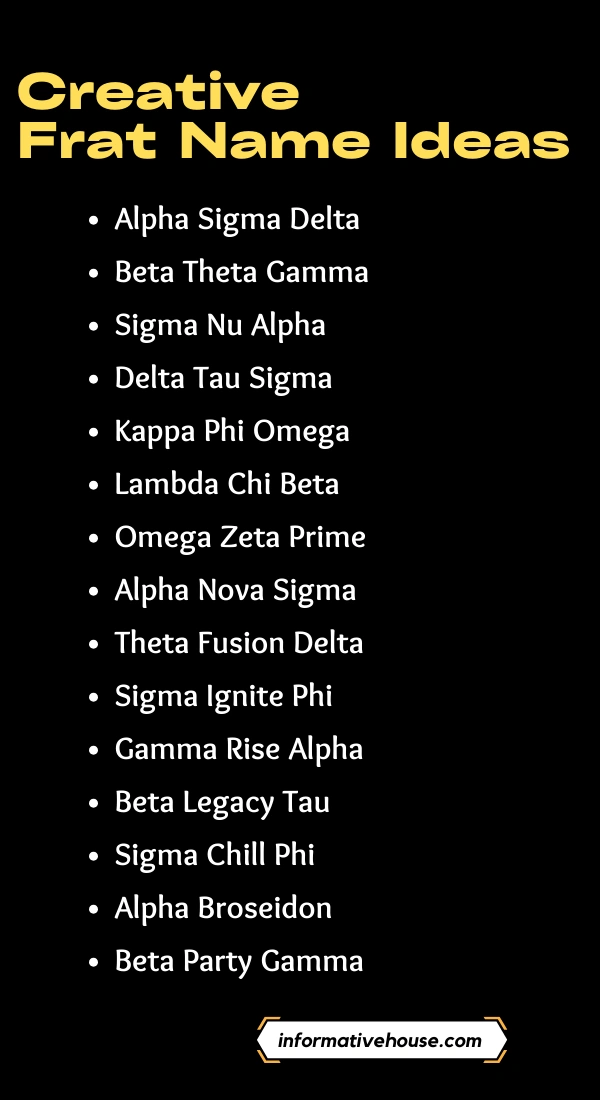 Frat Names