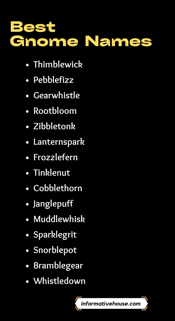 Gnome Names