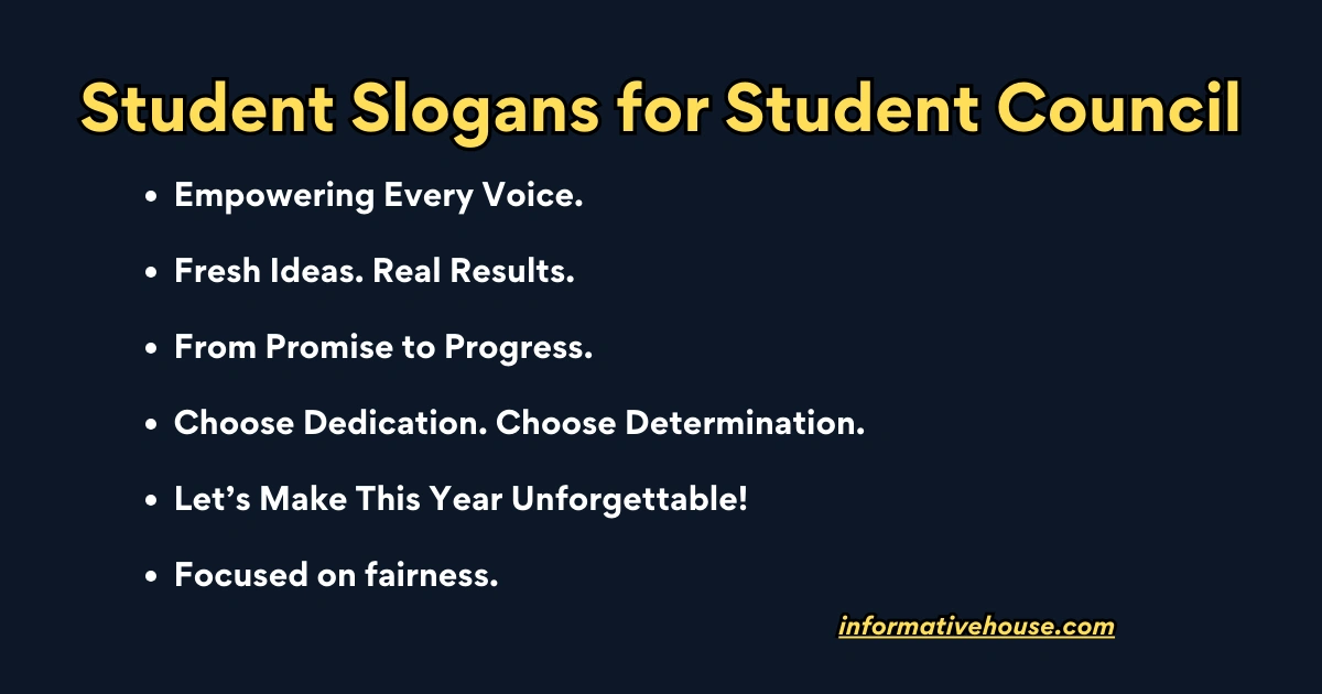 Student Slogans for Student Council