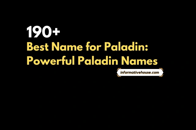 Good Paladin Names