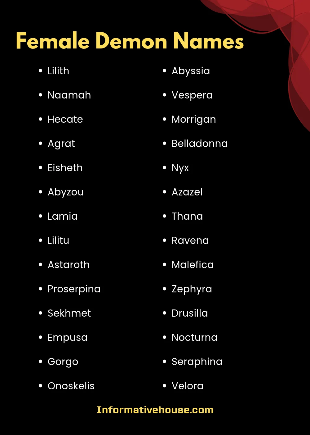 Female Demon Names